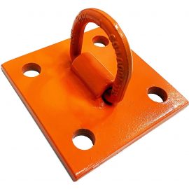 An orange metal with curve U handle
