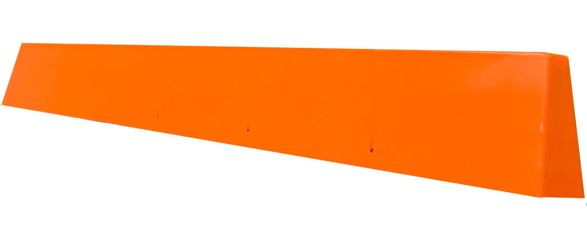 Safeline-FP's Rebar Protector sits against a white background. The orange construction material sits at an angle for a defined view of the passive fall protection accessory.